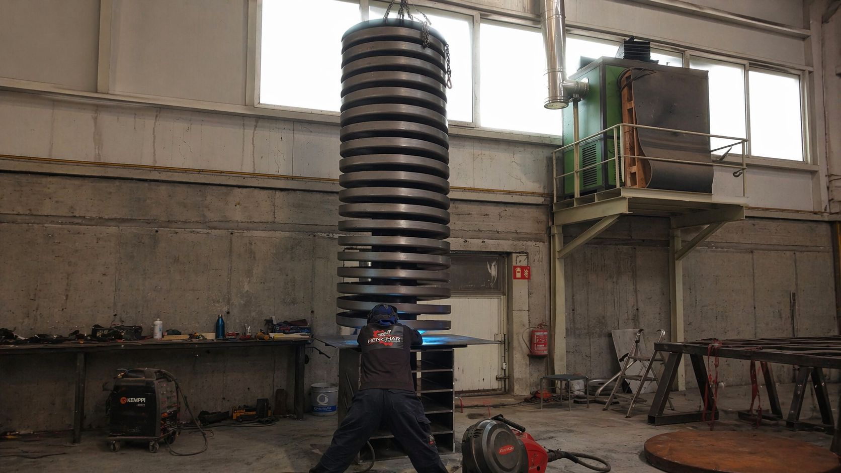 Especialistas en soldadura pesada: fabricación de elevadores en espiral vibrante con precisión industrial